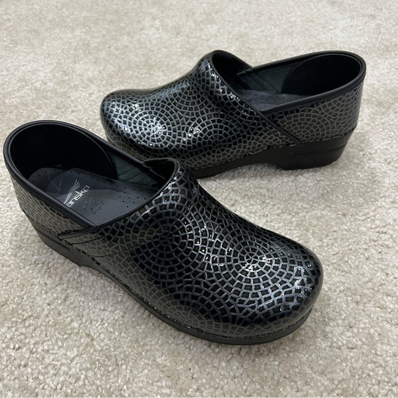 Dansko Women Professional Pro Clogs Nursing Black Silver Shoes Sz 41 US 10.5/11 - Picture 6 of 16